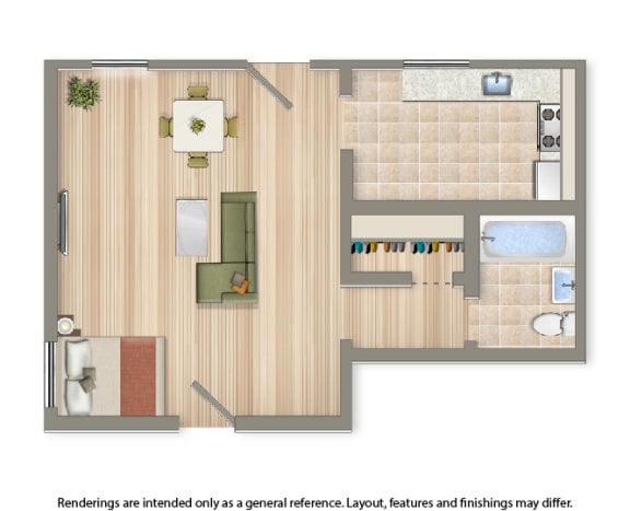 studio apartment floor plan at 3151 mount pleasant apartments in washington dc