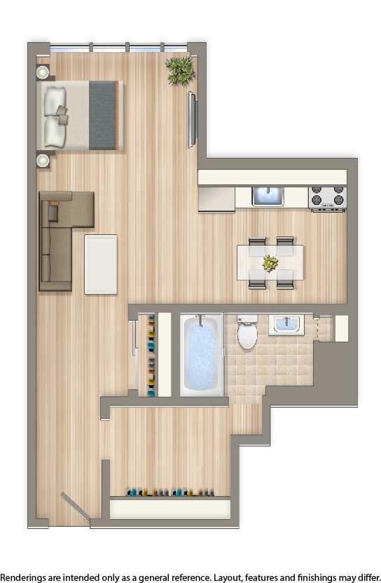 Brunswick house studio apartment floor plan