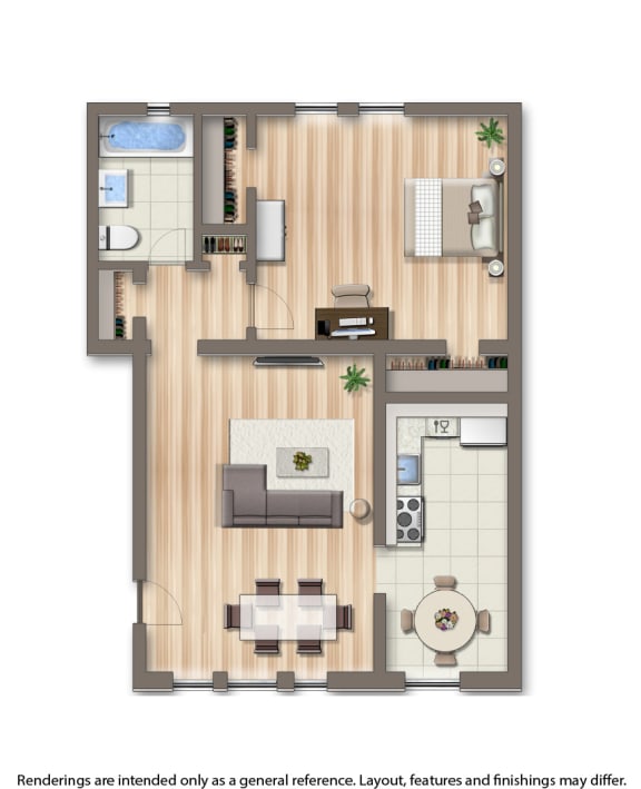 skyland village 1 bedroom 1 bathroom flat floor plan