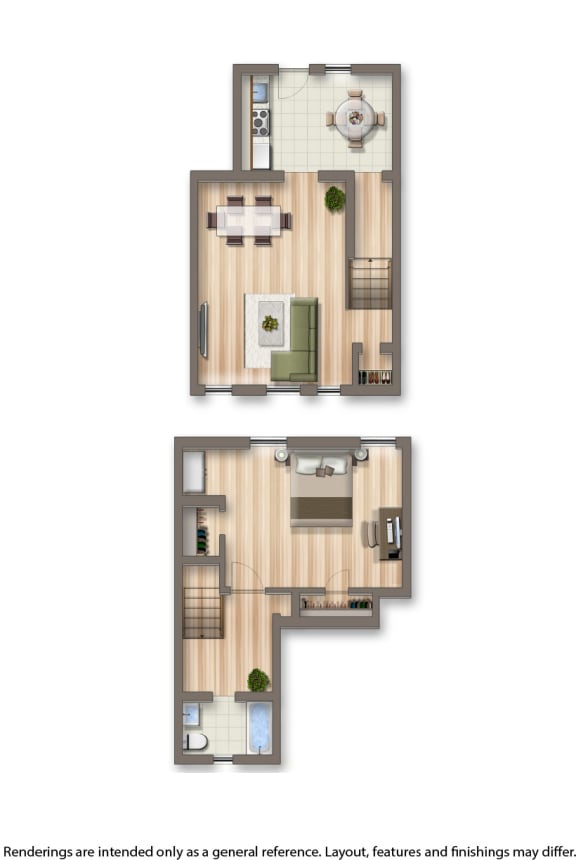 skyland village 1 bedroom 1 bathroom duplex floor plan