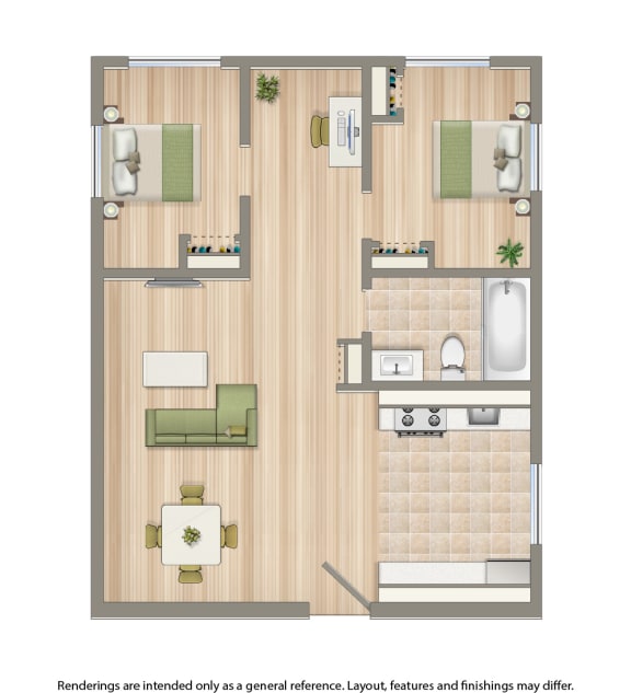 1400 van buren apartments 2 bedroom floor plan