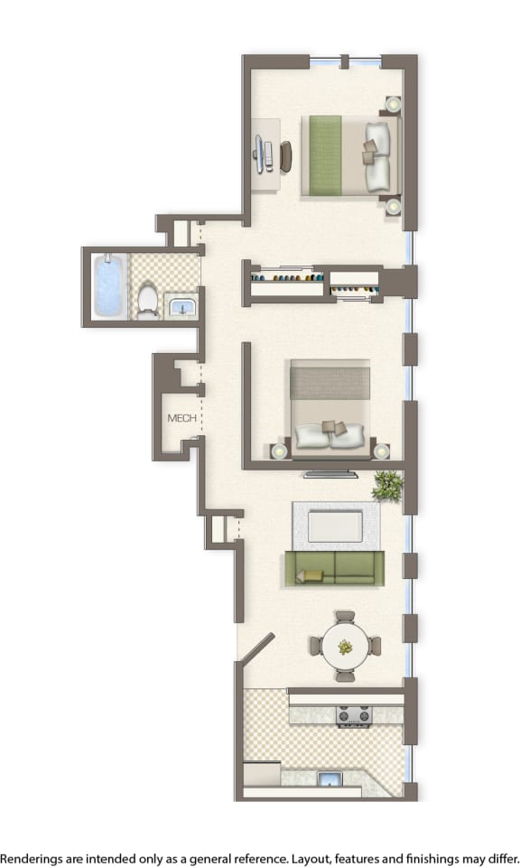whitelaw 2 bedroom 774 sqft floor plan