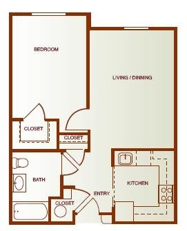 Floor Plan  One- Bedroom