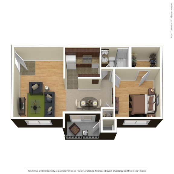 Floor Plan  1-Bedroom at Stony Brook