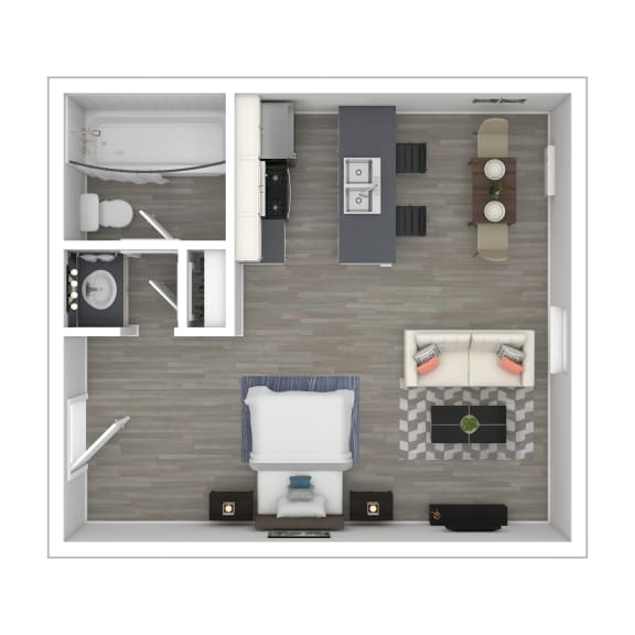 Floor Plan  3D - Furnished Studio Floor plan