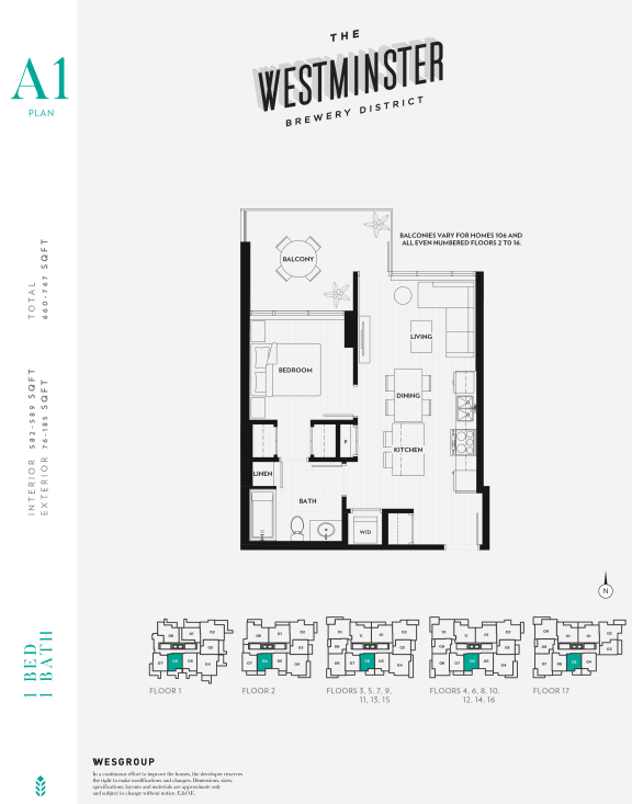  Floor Plan A1 - South Sun