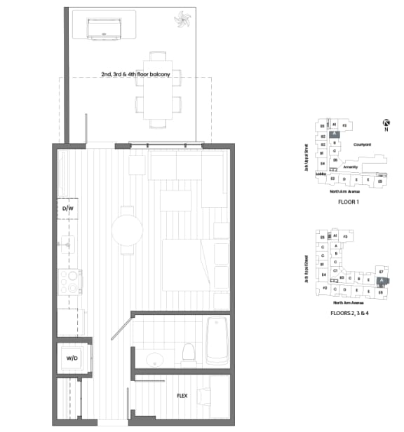 Floor Plan A - Studio &#x2B; Flex