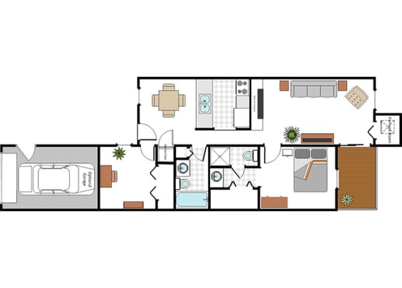 Floor Plan Layout at Raleigh House Apartments, MRD Apartments, East Lansing, 48823