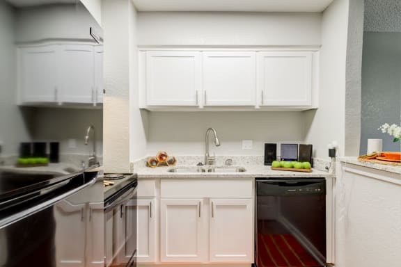 Kitchen with appliances at The Life at Beverly Palms, Texas
