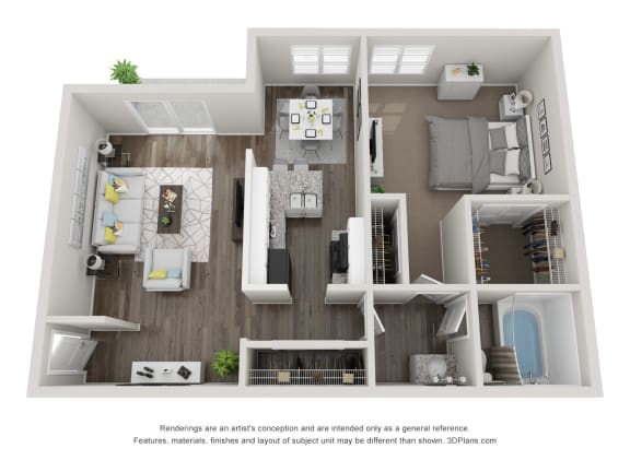 Floor Plan  1 Bedroom 1 Bathroom