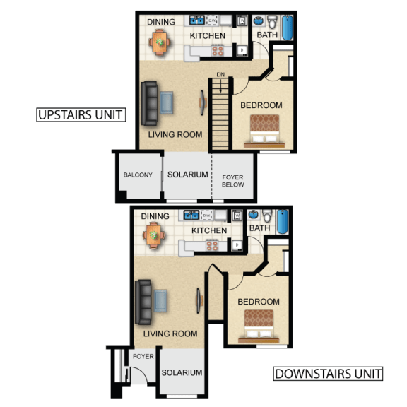 Floor Plan  1 bedroom 1 bathroom floor plan at Rock Ridge in Oro Valley, AZ
