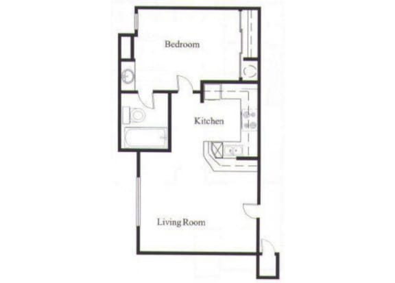 Floor Plan  2 Bedroom Floor Plan At Acacia Hills Apartments in Glendale, AZ