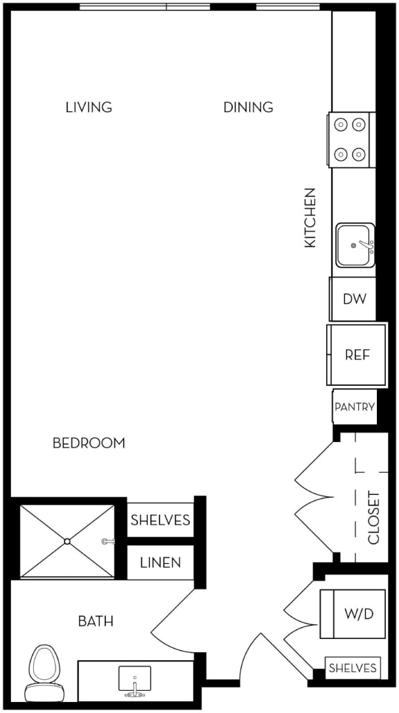 Floor Plan  Floor plan image at Trovita Rio Apartments in Tempe, AZ