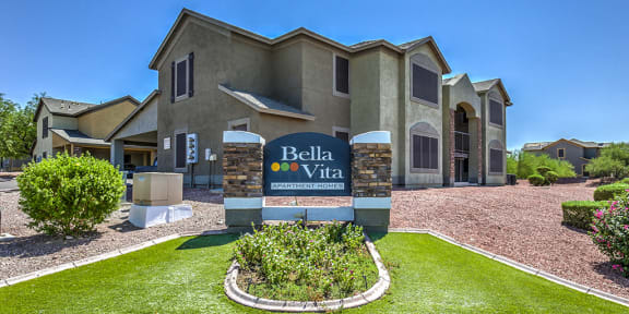 Signage, Exterior & Landscaping at Bella Vita in Bullhead City, AZ