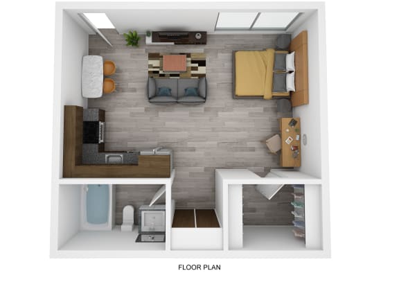 Floor Plan  Studio Floorplan at Vertical North Apartments in Tucson Arizona