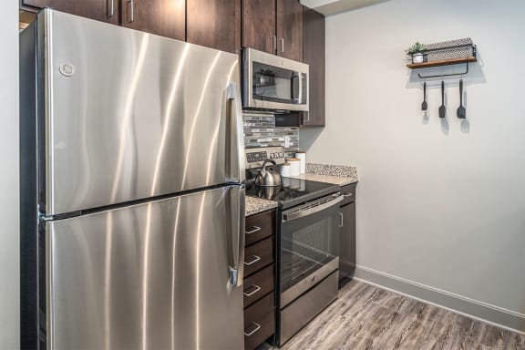 current at the banks kitchen with stainless steel appliances
