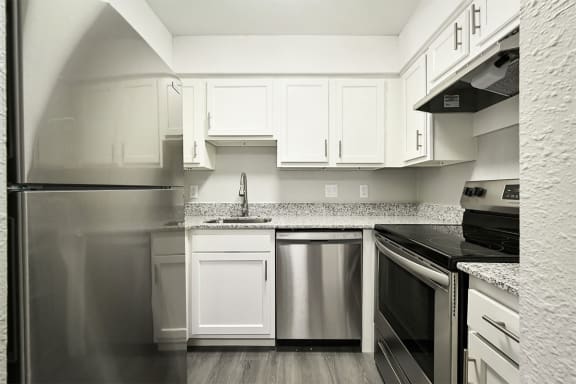 southridge apartments kitchen with stainless steel appliances