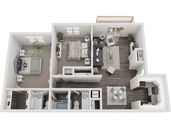 southridge apartments floor plan unit b3p
