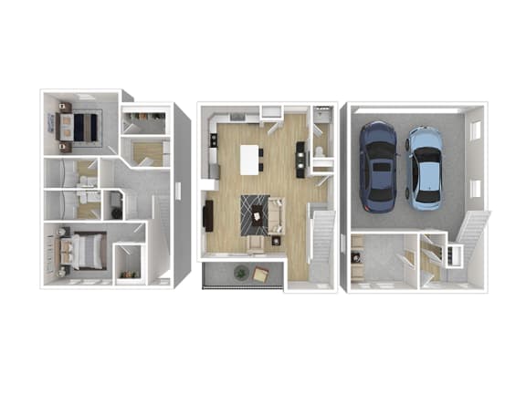 2 Bedroom 2.5 Bath