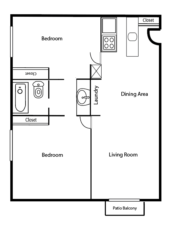  Floor Plan Two Bedroom