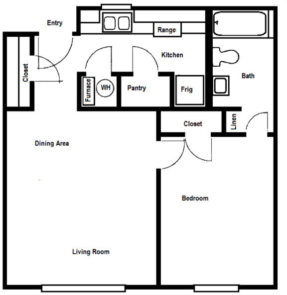 Floor Plan  one bedroom Pueblo Village