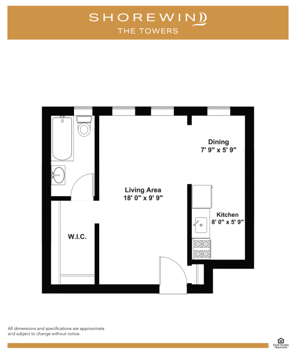 S2 floor plan S2 floor plan at Shorewind Apartments, Illinois
