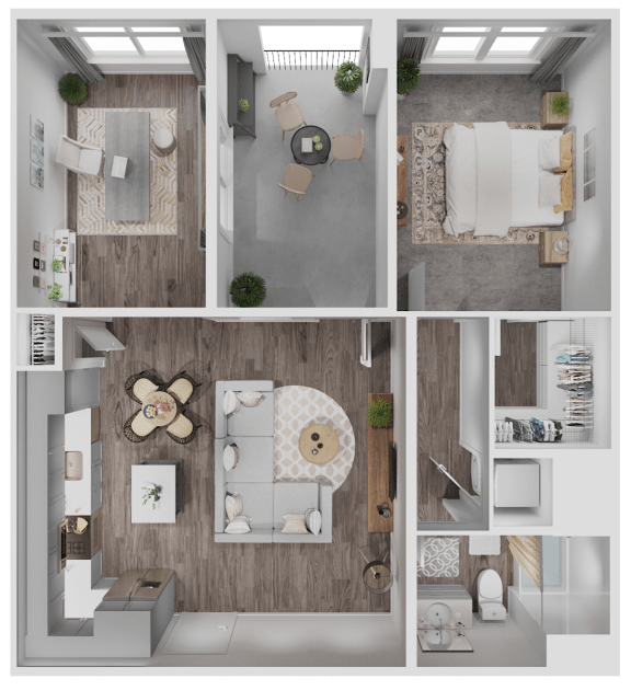 Floor Plan  1 bedroom apartments for rent in riverside ca