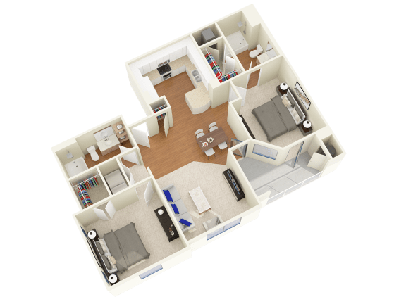 Floor Plan  2 bedroom apartment Oxnard CA