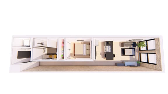 1 Bedroom 1 Bathroom Floor plan at Bostad Apartments, Fargo, ND, 58102