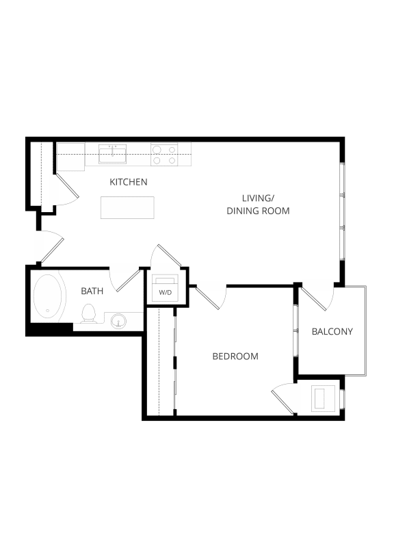 Floor Plan  B2 1x1