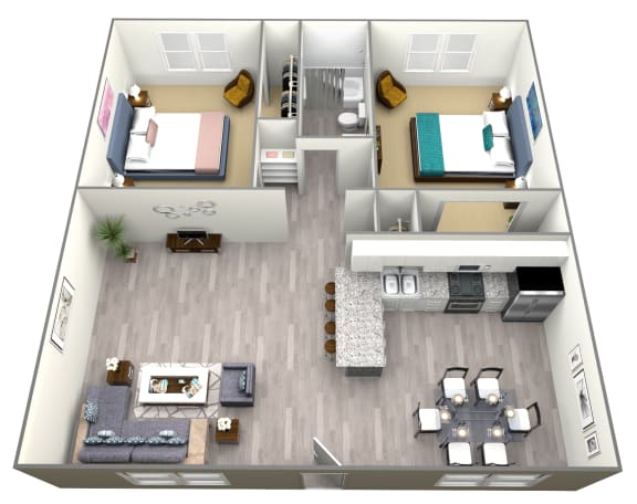 Casa Grande Floor Plan 830 Sq.Ft. at Dover Park Apartments, California