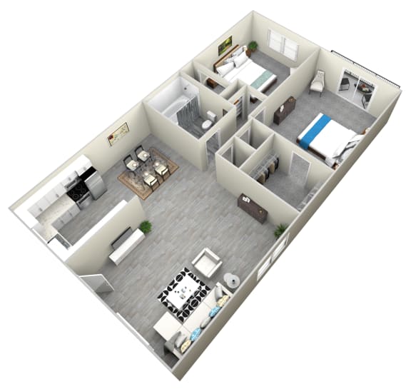 2 Bed 1 Bath apartment 801 Sq.Ft. at Bella Park Apartments Rialto, CA 92376