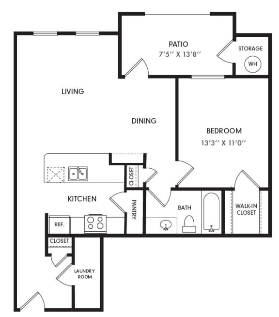 Floor Plans of Pecos Flats Apartments in San Antonio, TX