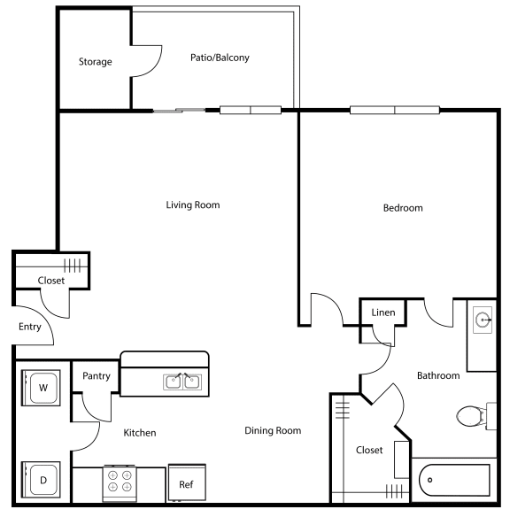 Floor Plan  preserve at southwind apartment homes in memphis, tn