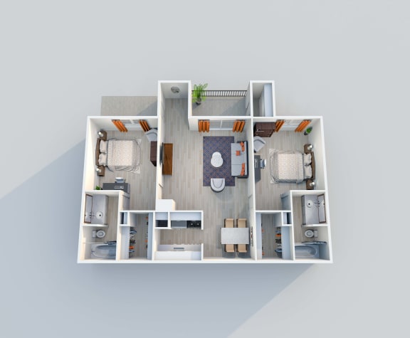 B3 Floor Plan at 2151 Kirkwood Apartments, Texas