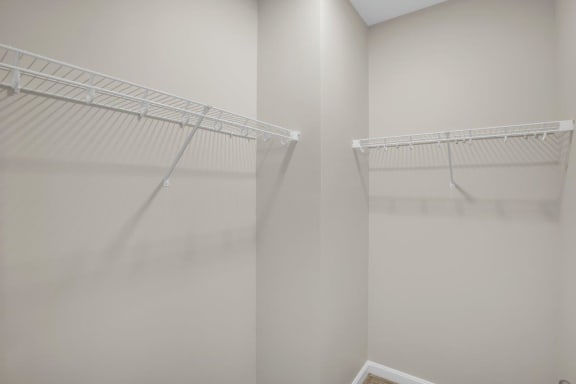 Generous Walk-In Closets With Shelving at 21 East Apartments, North Attleboro, Massachusetts