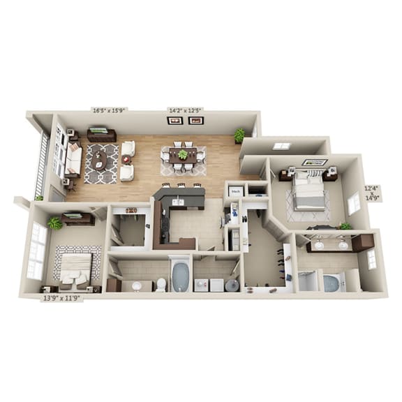 B3B Floor Plan B3B Floor Plan at The Estates at Ballantyne, Charlotte
