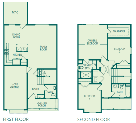 Brunswick floor plan Brunswick floor plan at Brighton Townhomes, Georgia, 30102