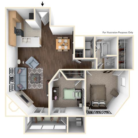 Floor Plan  2X1B