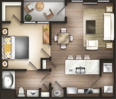 Floor Plan  A1B The Cawthon at Creekside at Providence, Mt Juliet, TN