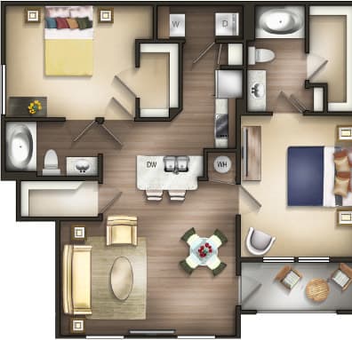 Floor Plan  B1L The Emory at Creekside at Providence, Mt Juliet, TN, 37122