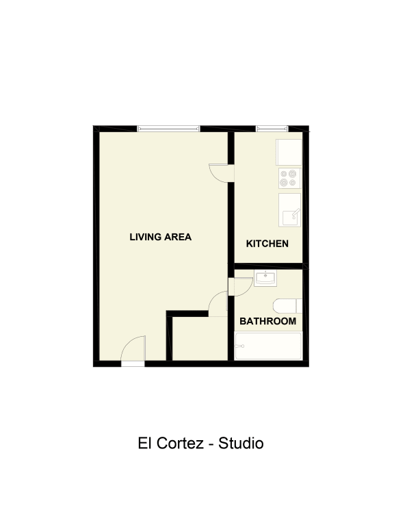 Floor Plan  El Cortez Studio