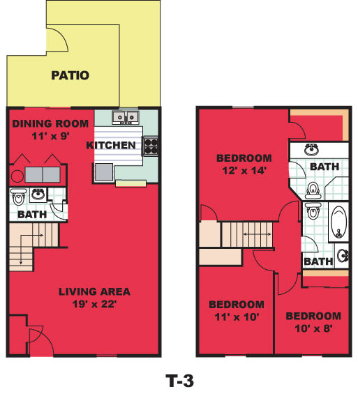 Floor Plans of Sebring Court in Indianapolis IN