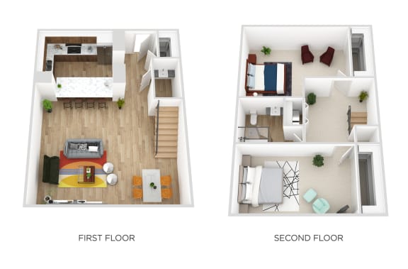  Floor Plan 2x1.5  Townhome