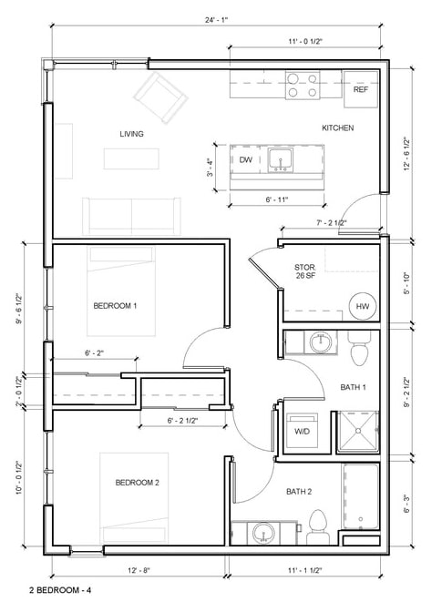 Floor Plan 2X2