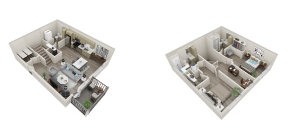 Floor Plan  The Byway | Two Bedroom Elowah Falls