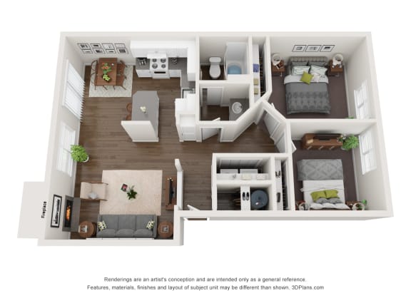 Floor Plans of Fernwood Court Apartments in Oregon City OR