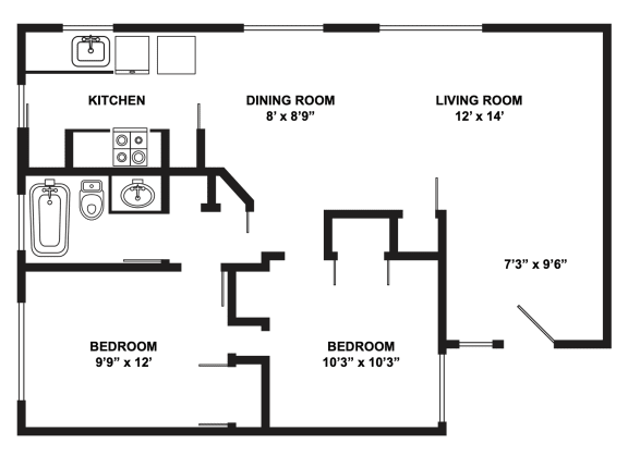 Floor Plans of Bel Aire Court in Beaverton OR