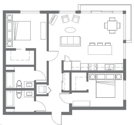 Floor Plan  2x2H