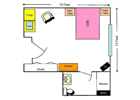 Studio 1 Bedroom Senior Apartments in Orange City Savannah Court of